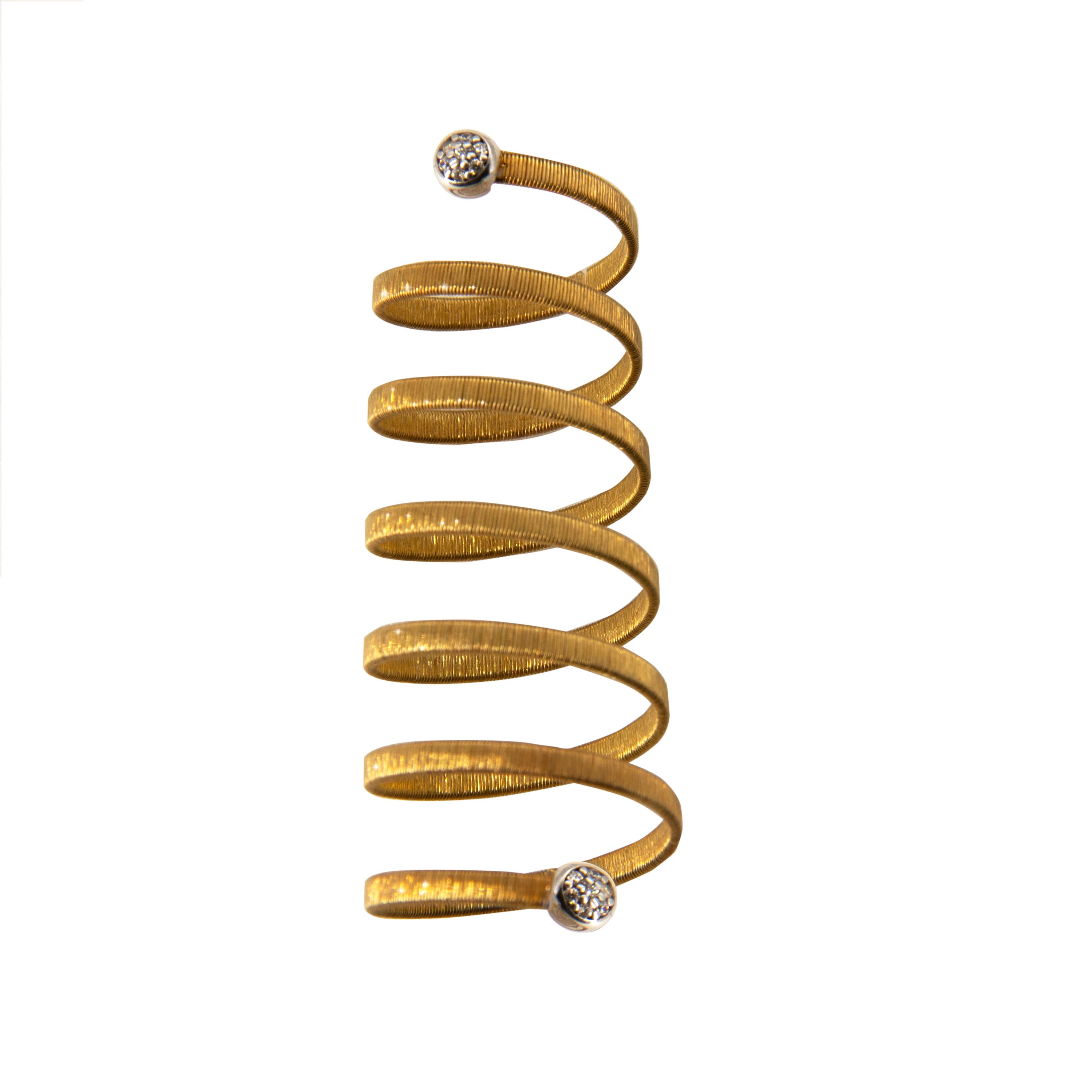 AURA Spirale Ring – Round Pavé