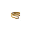 AURA 2-Layer Ring – Round Pavé
