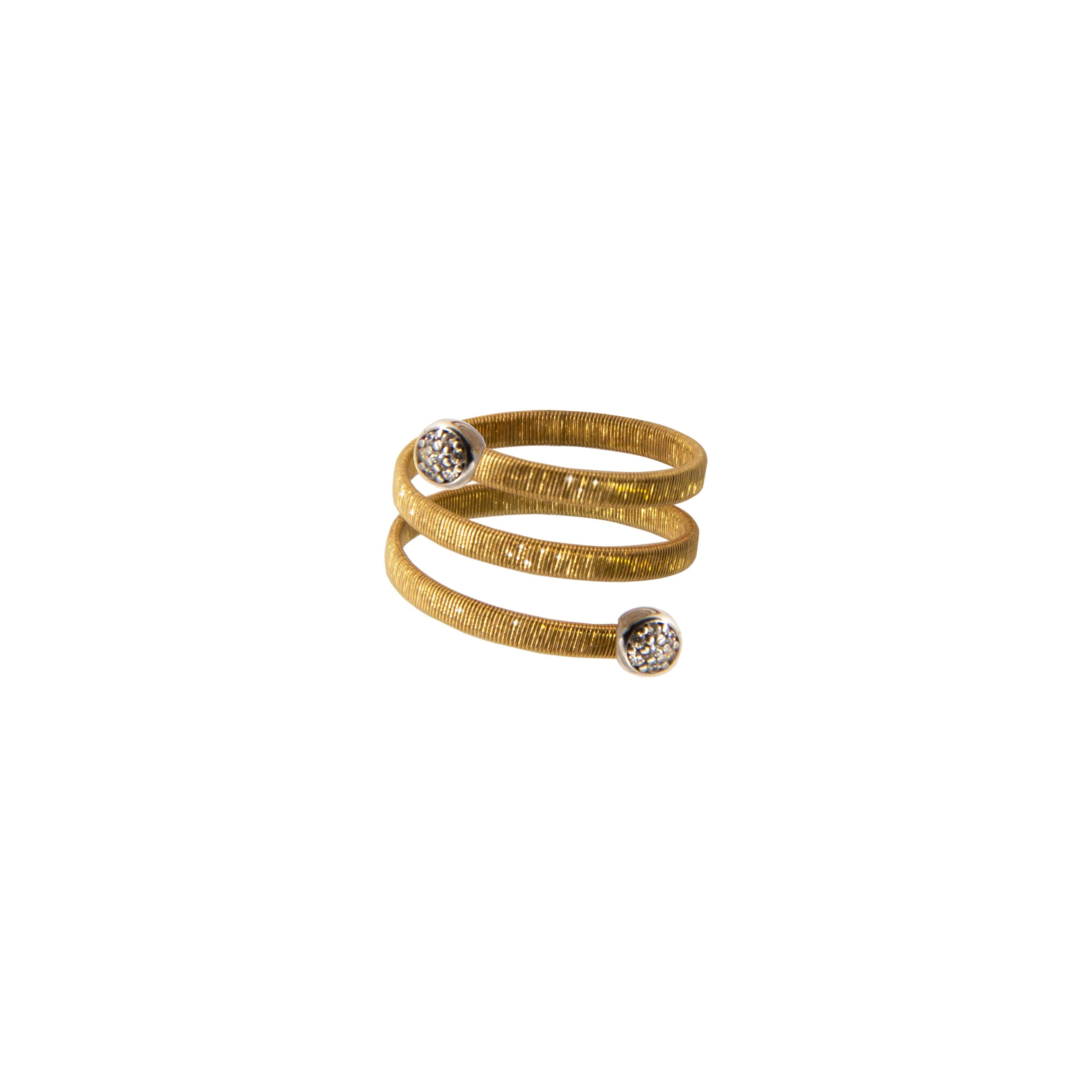 AURA 2-Layer Ring – Round Pavé