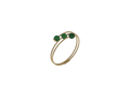 TRILLY Ring with Jade - 3 Stones