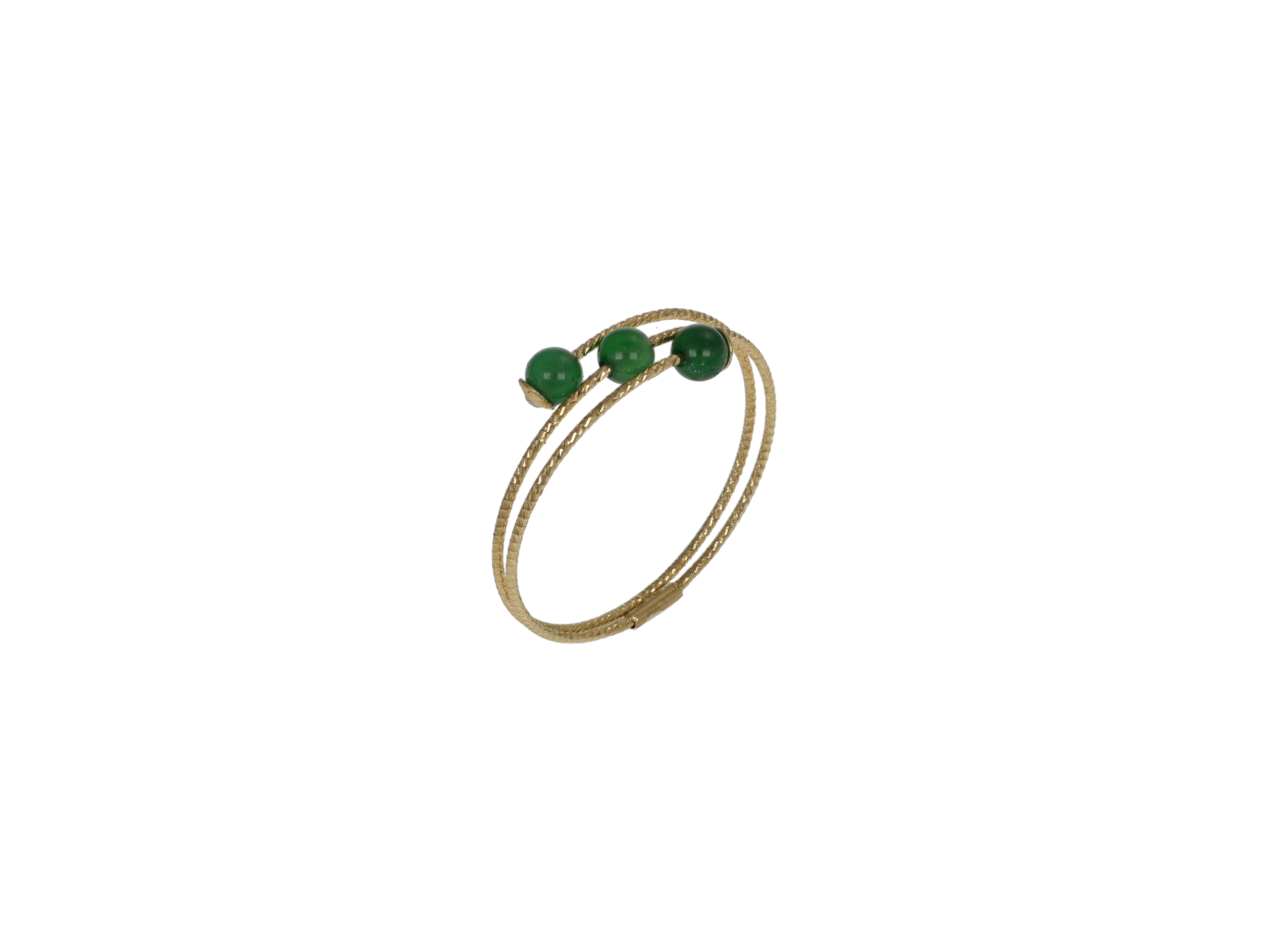 TRILLY Ring with Jade - 3 Stones